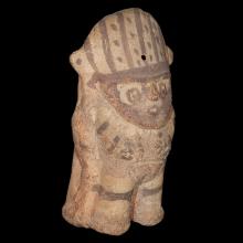 Hominoid terracotta figure